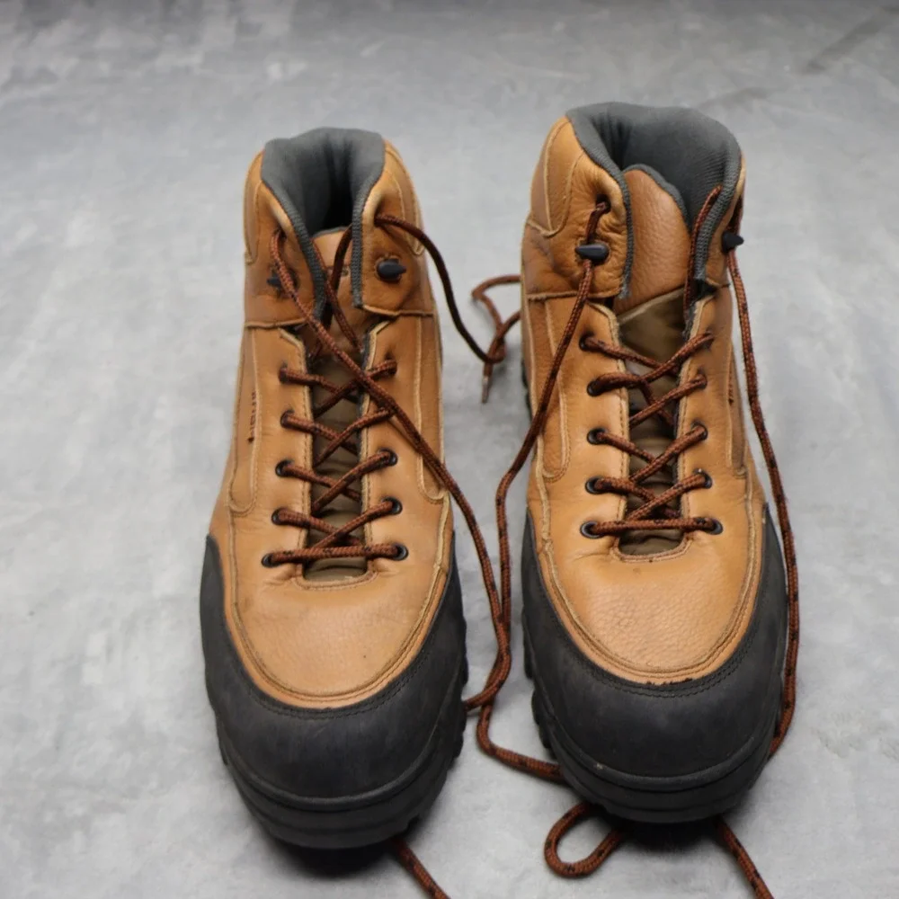 Hytest Mens 15 Wide Hiking Boots Brown Leather Rugged Steel‎ Toe Hiker Wide Work